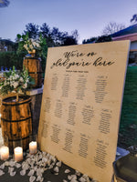 The 84th Hour  |  Modern Rustic Guest Seating Chart