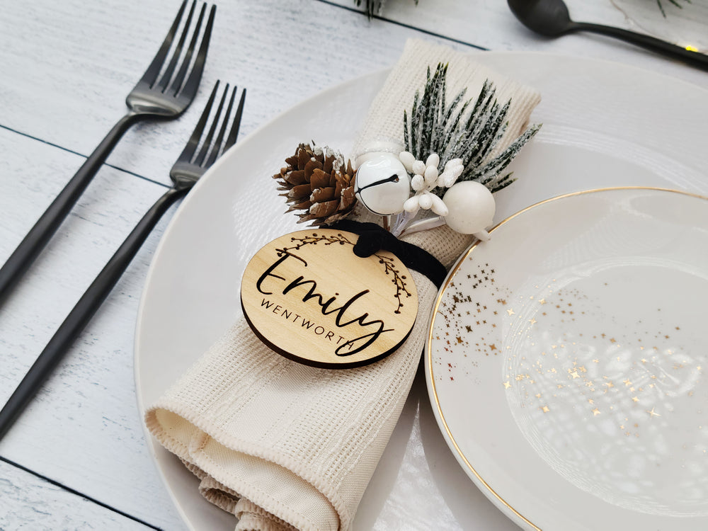 The 84th Hour  |  Engraved Wood Place Card